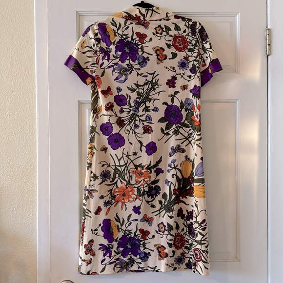 Andrea Gayle vintage flowered shirt dress, size small - Picture 2 of 5